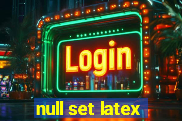 null set latex